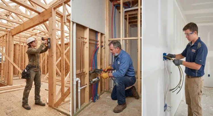 Plombier, électricien, menuisier : qui intervient à quel moment sur un chantier ?